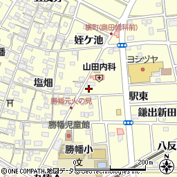 愛知県愛西市勝幡町出崎周辺の地図