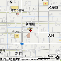 愛知県あま市新居屋東高田周辺の地図