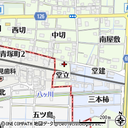 愛知県あま市丹波堂立周辺の地図