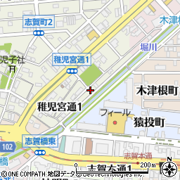 愛知県名古屋市北区稚児宮通1丁目12周辺の地図