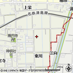 愛知県愛西市佐折町東川61周辺の地図