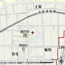 愛知県愛西市佐折町東川85周辺の地図