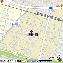 愛知県瀬戸市池田町周辺の地図