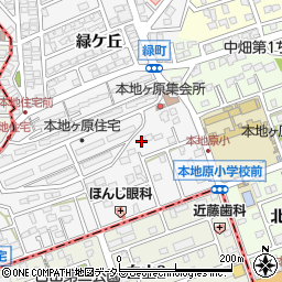 愛知県尾張旭市緑町緑ケ丘54周辺の地図