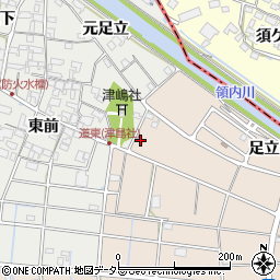 愛知県愛西市町方町八田野4周辺の地図