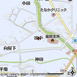 愛知県豊田市藤岡飯野町田中周辺の地図