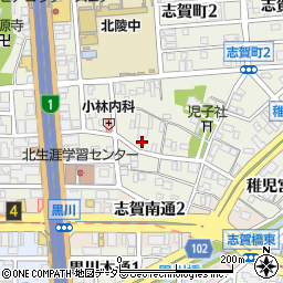 レンタカー名古屋　黒川駅前店周辺の地図