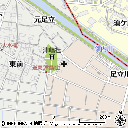 愛知県愛西市町方町八田野2周辺の地図