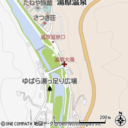 湯原大橋周辺の地図