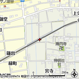愛知県愛西市佐折町鯲田周辺の地図