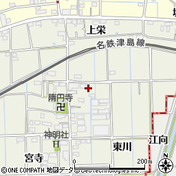 愛知県愛西市佐折町東川82周辺の地図