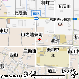 愛知県あま市木田山之越東切周辺の地図