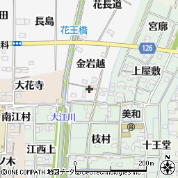 愛知県あま市花正金岩越周辺の地図