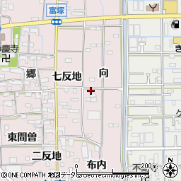 愛知県あま市富塚向周辺の地図