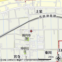 愛知県愛西市佐折町東川82-1周辺の地図