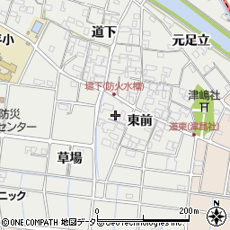 愛知県愛西市草平町竪原周辺の地図