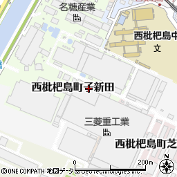 愛知県清須市西枇杷島町子新田周辺の地図