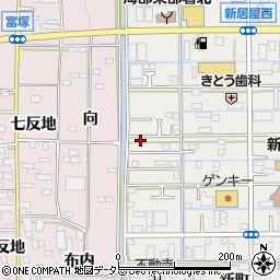 愛知県あま市新居屋鶴田44周辺の地図