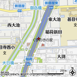 愛知県あま市甚目寺（稲荷新田）周辺の地図