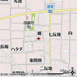 愛知県あま市富塚（郷）周辺の地図