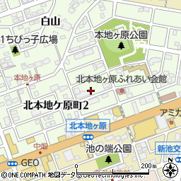 愛知県尾張旭市北本地ケ原町周辺の地図