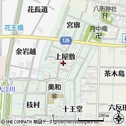愛知県あま市金岩上屋敷周辺の地図