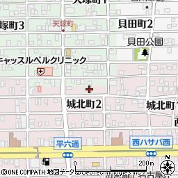 松岡健遊館城北店周辺の地図