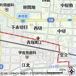 愛知県あま市丹波西切周辺の地図