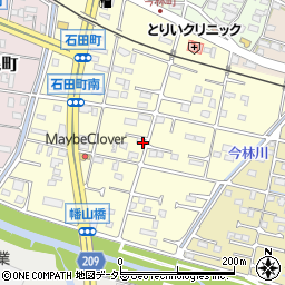愛知県瀬戸市石田町周辺の地図