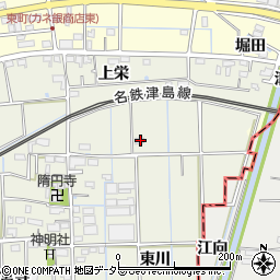 愛知県愛西市佐折町東川18周辺の地図