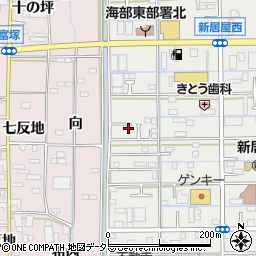 愛知県あま市新居屋鶴田34周辺の地図
