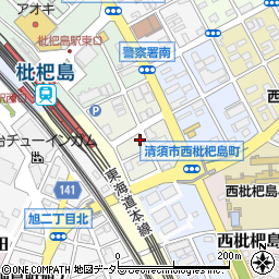 愛知県清須市西枇杷島町二見周辺の地図