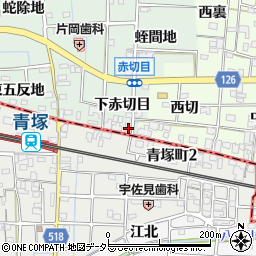 愛知県あま市蜂須賀下赤切目762周辺の地図