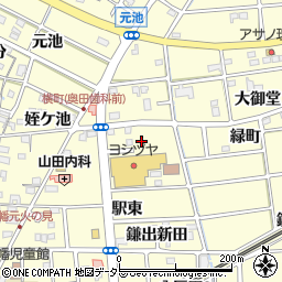 愛知県愛西市勝幡町駒捨場周辺の地図