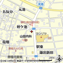愛知県愛西市勝幡町駅東1周辺の地図