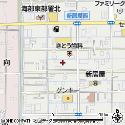 愛知県あま市新居屋鶴田18周辺の地図
