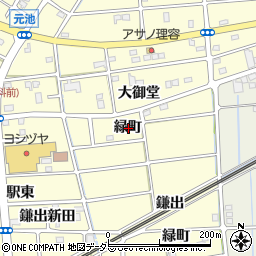 愛知県愛西市勝幡町緑町周辺の地図