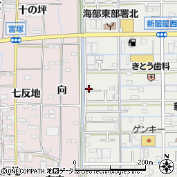 愛知県あま市新居屋鶴田30周辺の地図