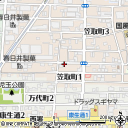 名鉄協商笠取町第３駐車場周辺の地図