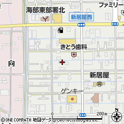 愛知県あま市新居屋鶴田19周辺の地図