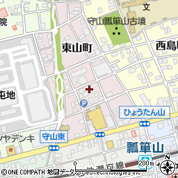 愛知県名古屋市守山区東山町周辺の地図
