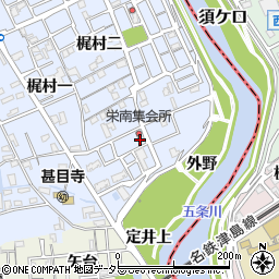 愛知県あま市西今宿梶村三周辺の地図