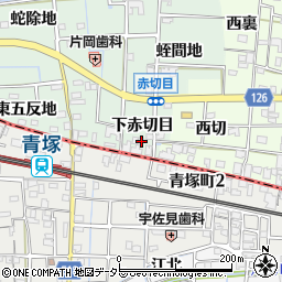 愛知県あま市蜂須賀下赤切目761周辺の地図