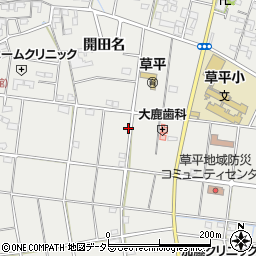 愛知県愛西市草平町中切周辺の地図