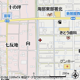 愛知県あま市新居屋鶴田2周辺の地図