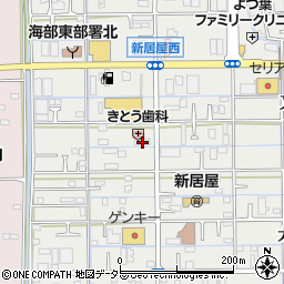愛知県あま市新居屋鶴田14周辺の地図