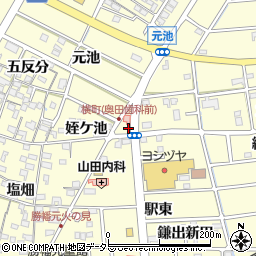 愛知県愛西市勝幡町矢田757周辺の地図