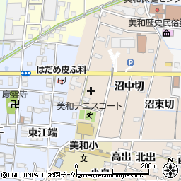 愛知県あま市木田沼西切周辺の地図