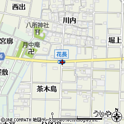 愛知県あま市花長菱棚周辺の地図