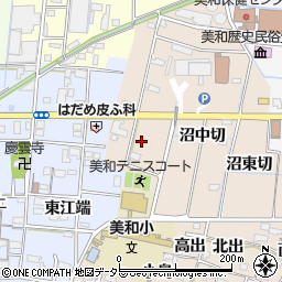 愛知県あま市木田（沼西切）周辺の地図